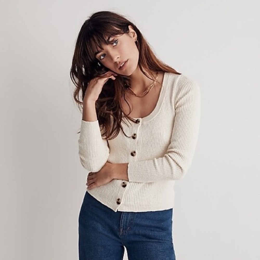 Madewell Scoopneck Cardigan Sweater